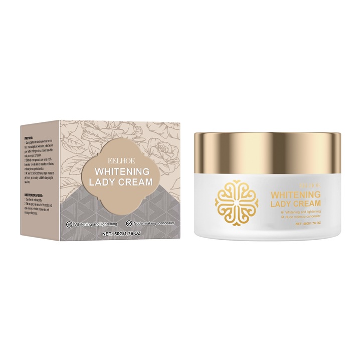 Világosító arckrém, EELHOE, glicerint és E-vitamint tartalmaz, 50ml