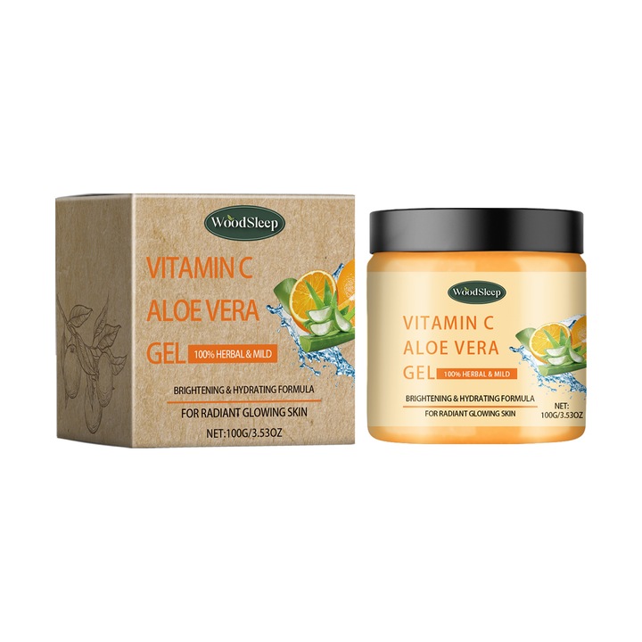Arcgél C-vitaminnal és aloe verával, WoodSleep, 100g, tisztítja a pórusokat, kiegyenlíti a bőrtónust