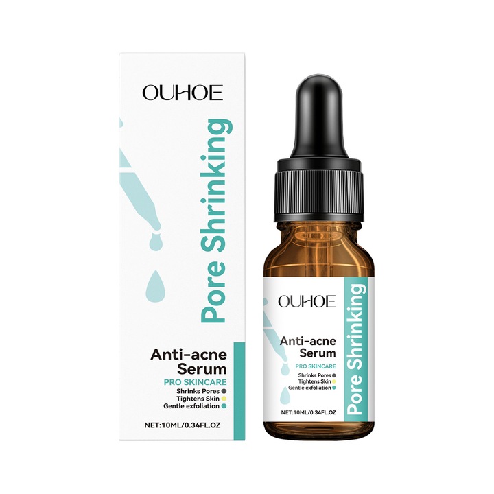 Серум за третиране на пори, 3 броя, хиалуронова киселина, екстракт от алое вера, хидратация, грижа за кожата