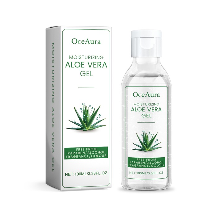 Gel hidratant cu aloe vera, OceAura, reparare si hidratare dupa soare, 100ml