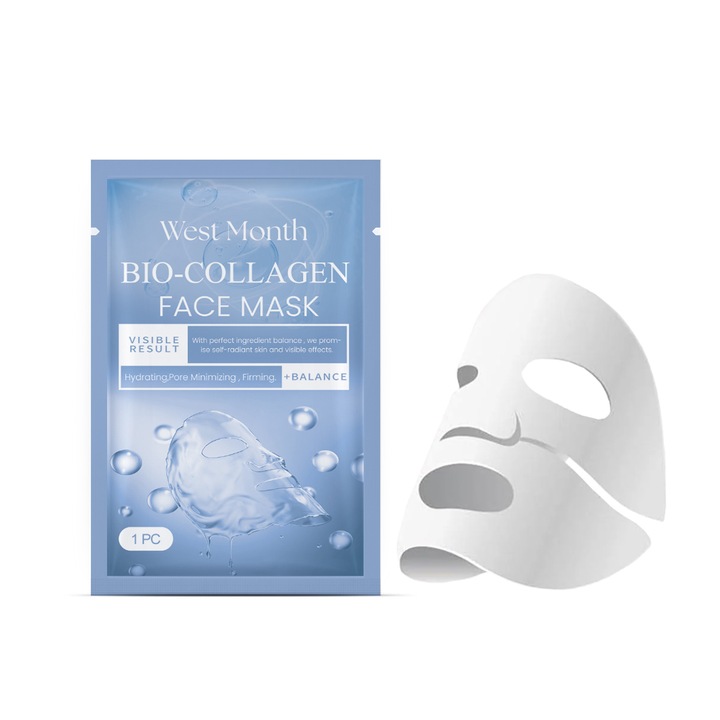 Masca de fata Bio Collagen Real Deep, hidratanta, elastica, iluminatoare, West&Month
