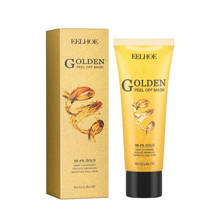 Masca de fata Peel Off cu Aur 24K, curata porii, hidrateaza, 10-15 minute EELHOE