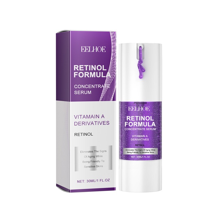 Ser EELHOE facial anti-rid cu retinol, extract de portocale, acid hialuronic, niacinamida, 30ml