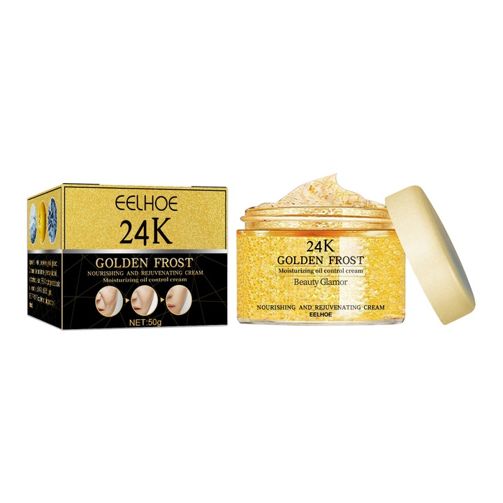 Crema de fata 24K Gold, fermitate, hidratare, 50ml, eelhoe