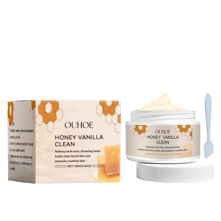 Gel exfoliant pentru fata, 2 buc, miere, vanilie, turmeric, 150ml, Ouhoe