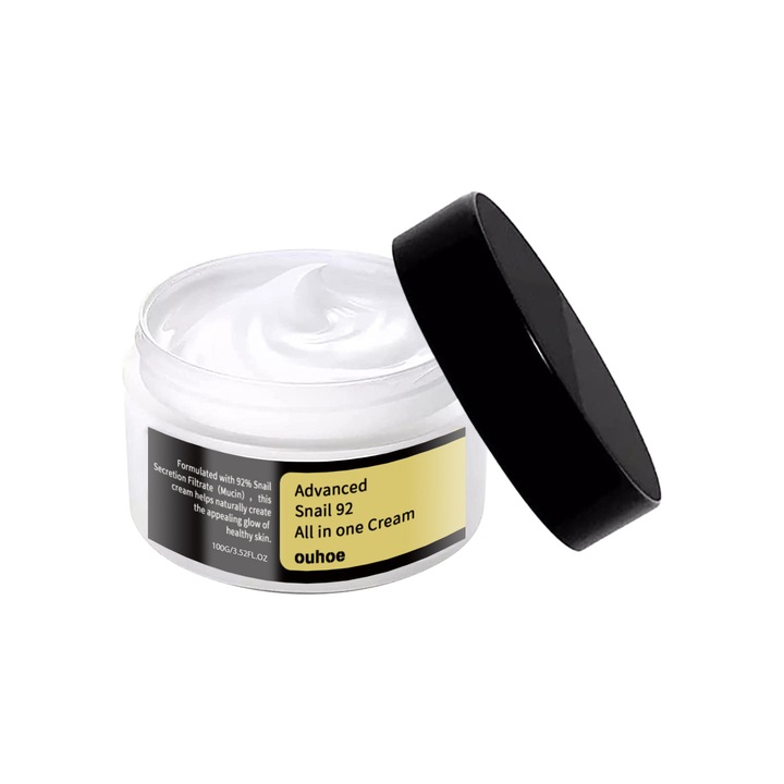 Csiganyálka 92%-os hidratáló arckrém, 3.52 oz, Könnyű hidratáló puha, ragyogó bőrért, Mindent az egyben krém, Hidratáló száraz bőrre, Ránctalanító arckrém