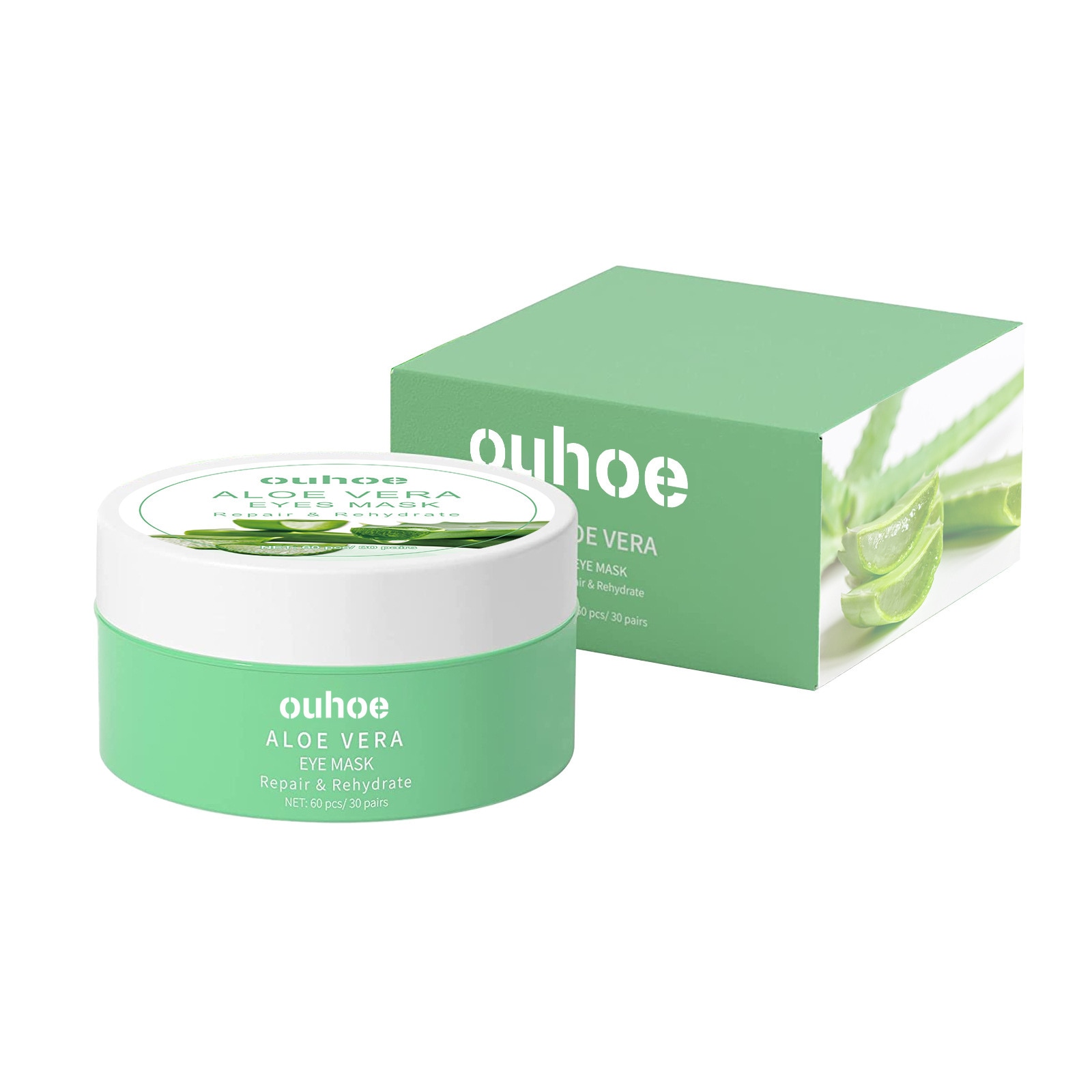 Masca pentru ochi cu aloe vera, 3 bucati, efect hidratant si anti-riduri -  eMAG.ro