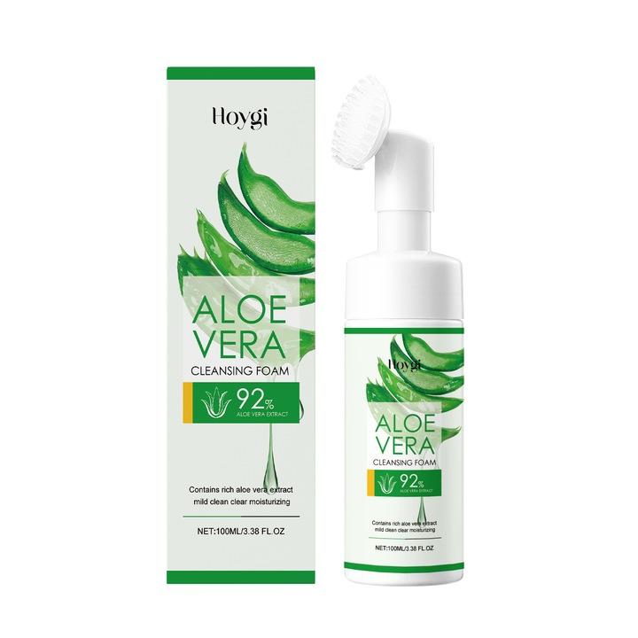 Aloe Vera tisztítóhab, Hoygi gyengéden tisztítja a bőrt, hidratálja, 150ml