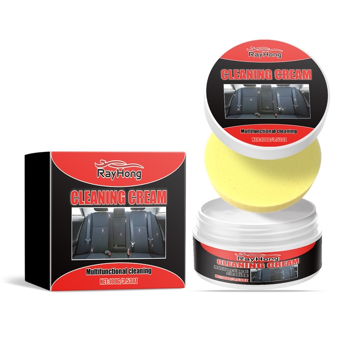 Крем за почистване на кожа Rayhong за автомобилен интериор, крем за почистване на петна, ежедневна поддръжка