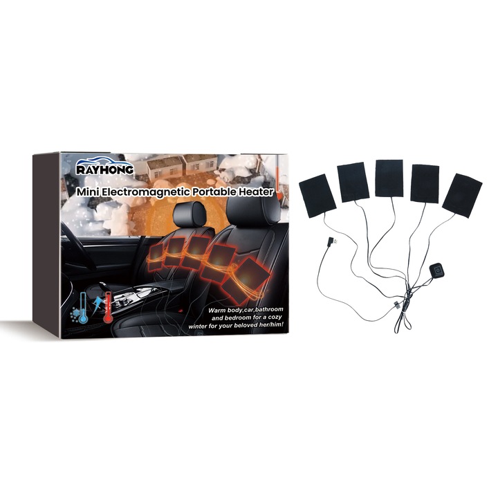 Incalzitor multifunctional Rayhong, 5 foi de incalzire, pentru dezghetare si topire zapada, culoare neagra, set.