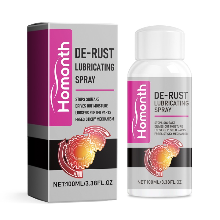 Spray metal anti-rugina, set 2 bucati, lubrifiant, curatare, 500ml Homonth