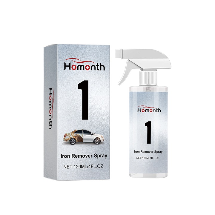 Homonth Solutie de indepartare a ruginii auto, curatare auto anti-rugina intretinere vopsea descompunere rugina decontaminare indepartare rugina galbena 2 buc