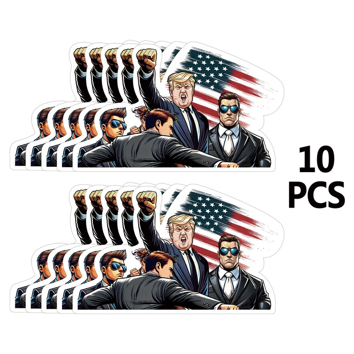 Set stickere decorative PVC, 10 bucati, pentru feronerie, laptopuri, telefoane mobile