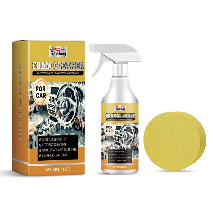 Detergent spumant multifunctional pentru interior auto, curatare si intretinere, waterproof, 500ml