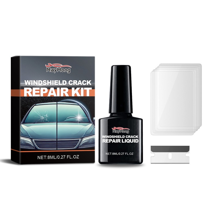 Rayhong Fluid de reparare a parbrizului auto, repararea crapaturilor, Clear Vision, 2 buc.