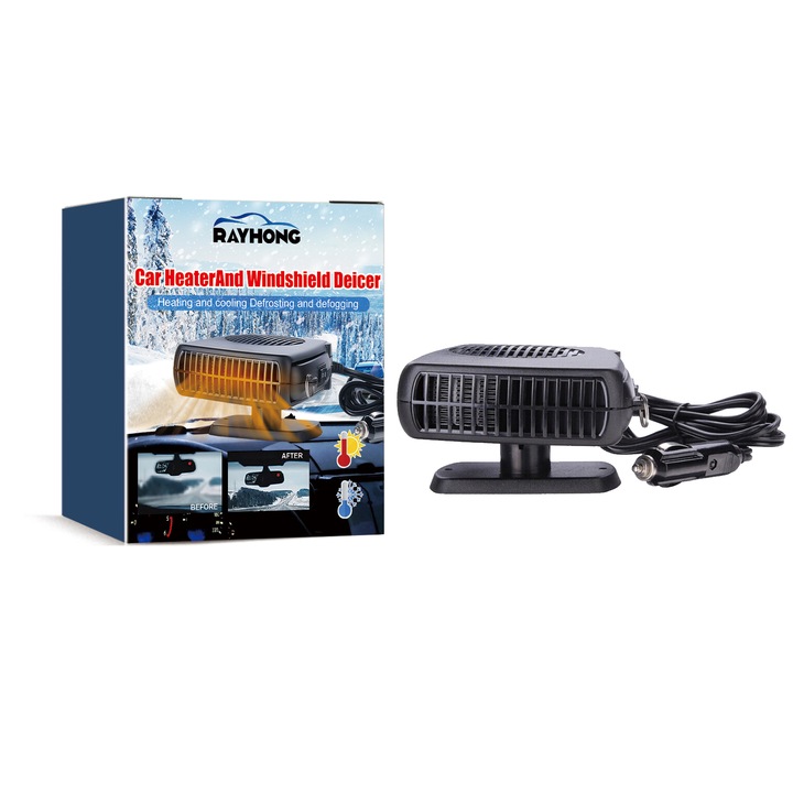 Incalzitor auto Rayhong, multifunctional, 12V, 200W, dezghetare rapida