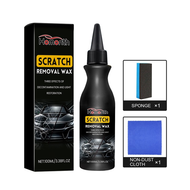 Solutie indepartare zgarieturi auto, Homonth, set 2 bucati, lichid, transparent