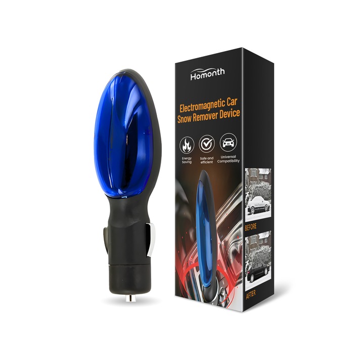 Dispozitiv de deszapezire electromagnetic, 1 set, portabil, pentru dezghetarea geamurilor auto, ABS, instalare simpla, aspect elegant