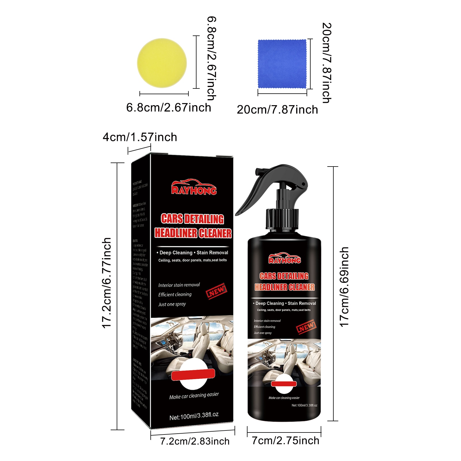 &RatiaN ウォッシングSP Solutie Intretinere interioara auto, Rayhong, Decontaminare