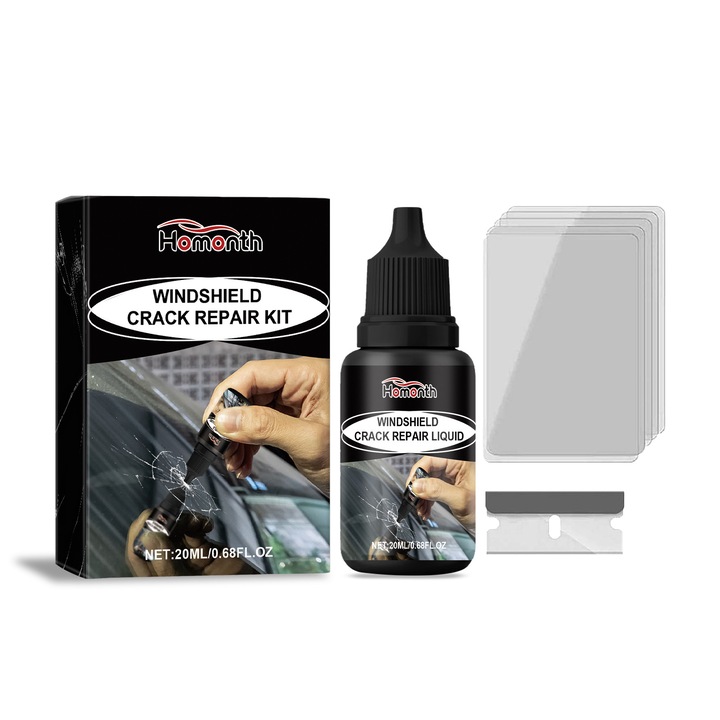 Kit reparare parbriz auto, fluid de reparare, transparent