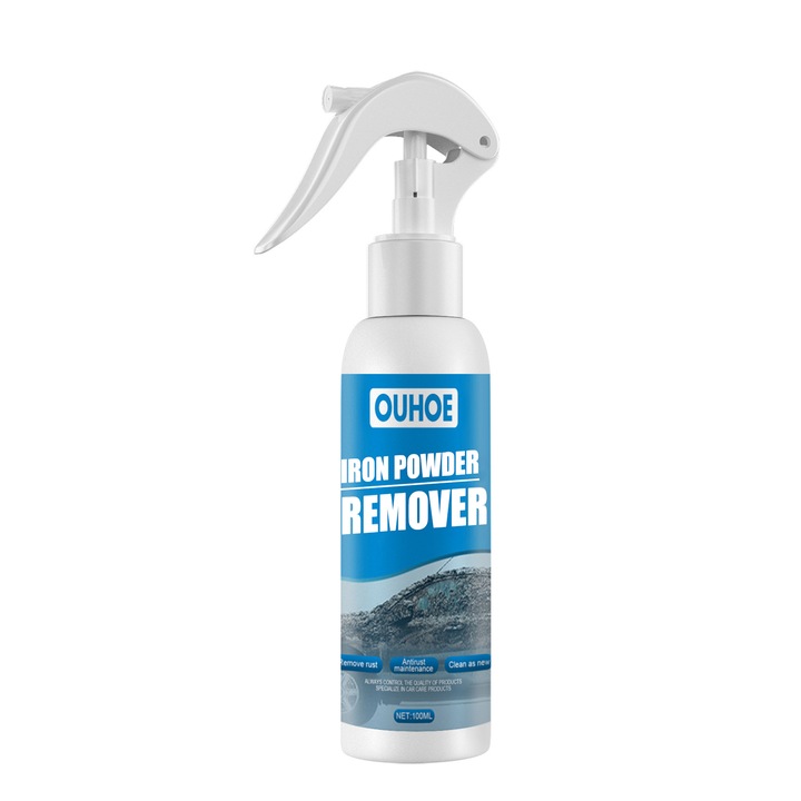 Spray de indepartare a ruginii auto, spray de indepartare a ruginii cu pudra de fier auto, curatare delicata si prevenire a ruginii, usor de utilizat, indepartare rapida a ruginii pentru automobile, sigur si ecologic