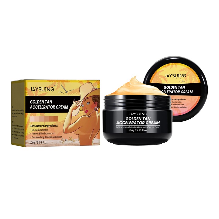 Bronzosító krém, 3 darab, dióolajjal, olívaolajjal, sárgarépaolajjal, nem zsíros, hidratáló