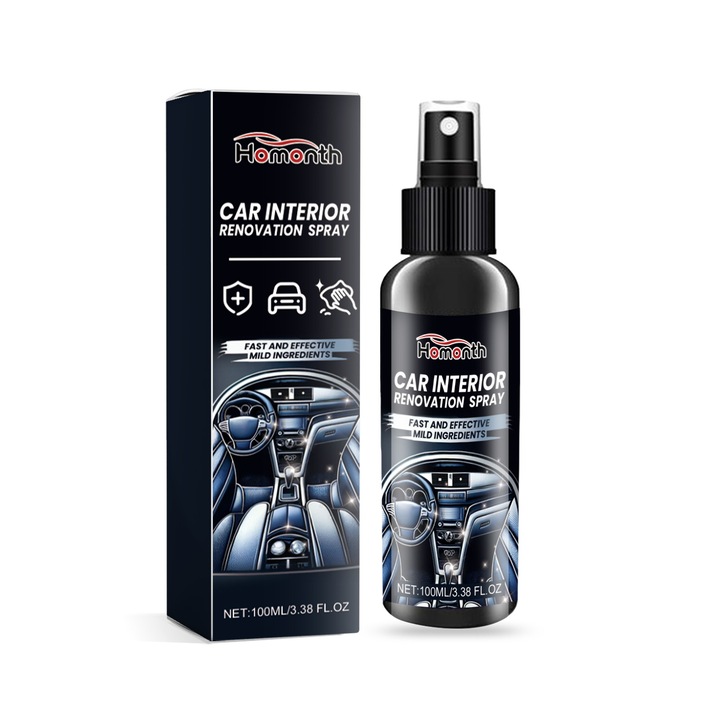 Autóbelső felújító spray, műszerfal tisztító