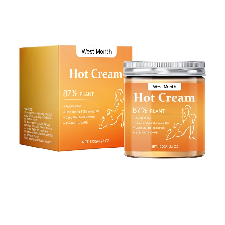 Crema de corp West&Month, tratament hidratant, efect fermitate, 2 bucati