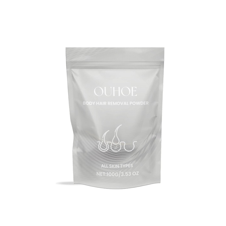 Пудра за депилация на тяло, 2 броя, деликатна грижа за кожата, дълготраен ефект