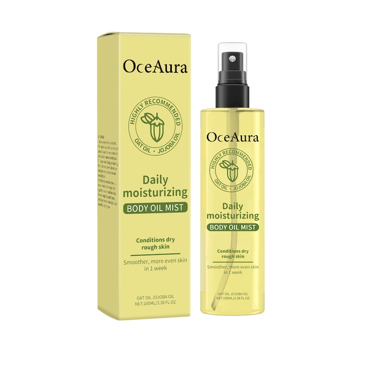 Hidratáló testápoló olaj E-vitaminnal, OceAurával, zabolajjal és jojobaolajjal, 200ml