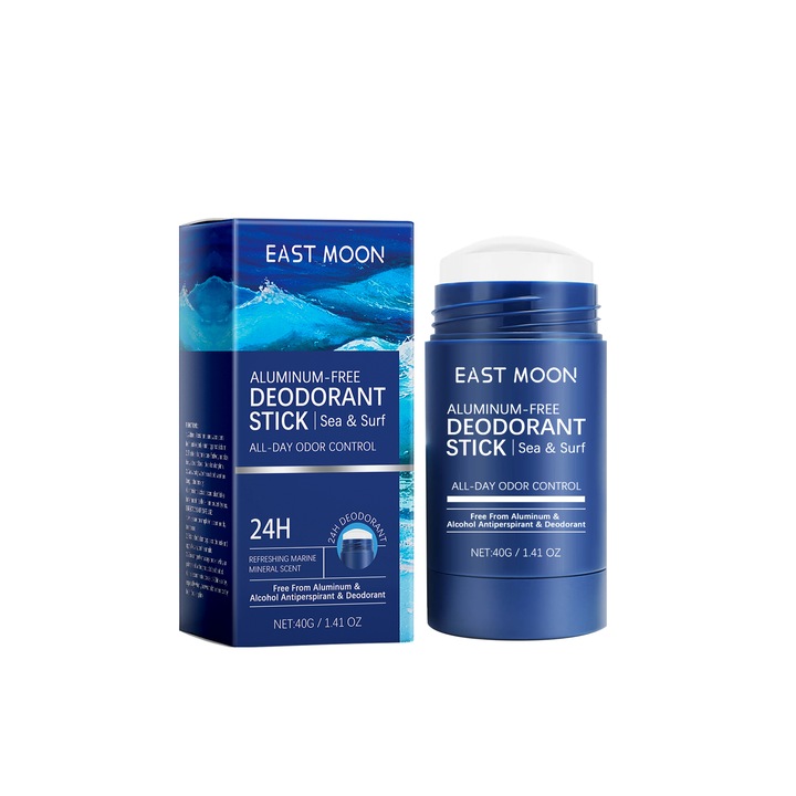 East Moon ásványi dezodor stift, kíméletes védelem, tiszta és illatos bőrápolás, 50g