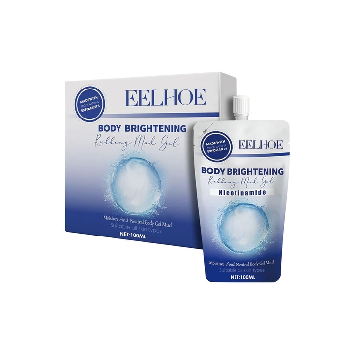 Scrub de albire corporala, EELHOE, tratament de curatare profunda a corpului, exfoliaza usor pielea moarta, set 2 bucati