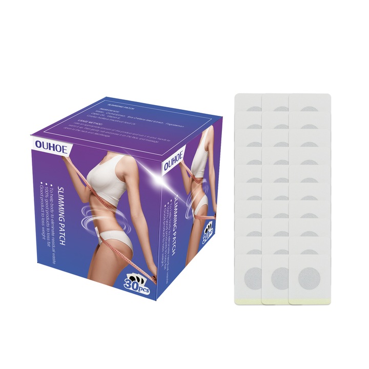 Plasturi pentru slabire, 2 bucati, cu ghimbir si ulei de seminte de ceai, efect de intinerire