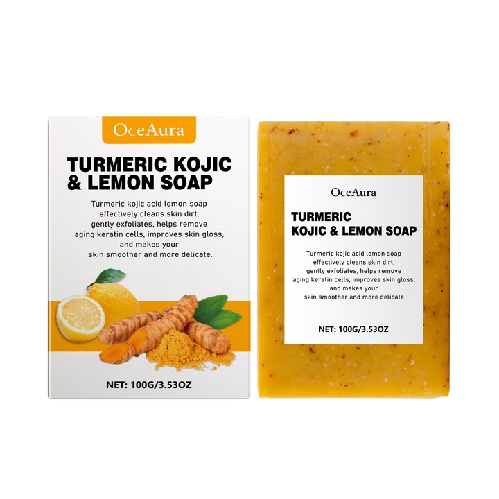 Sapun cu lamaie si turmeric, curatare delicata, 100g