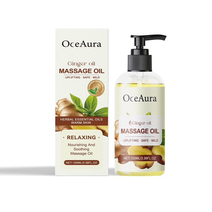 Uleiuri esentiale de corp OceAura, set 2pcs, ulei de ghimbir, hidratare, 100ml