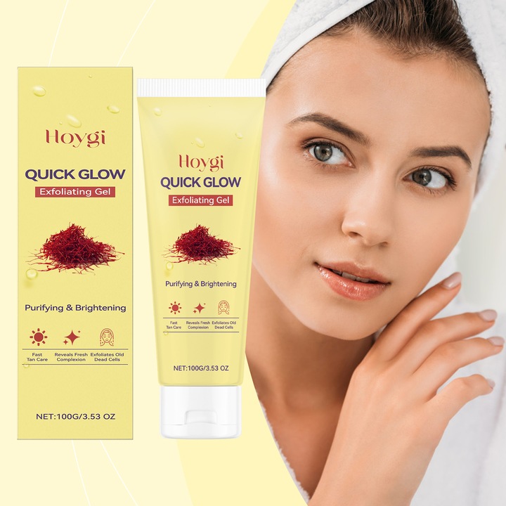 Gel exfoliant pentru fata, Hoygi, 2 bucati, curatare si iluminare, cu aloe Vera