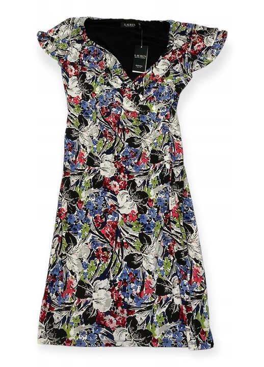 Lauren Ralph Lauren női ruha, rövid ujjú, többszínű, poliészter, S INTL