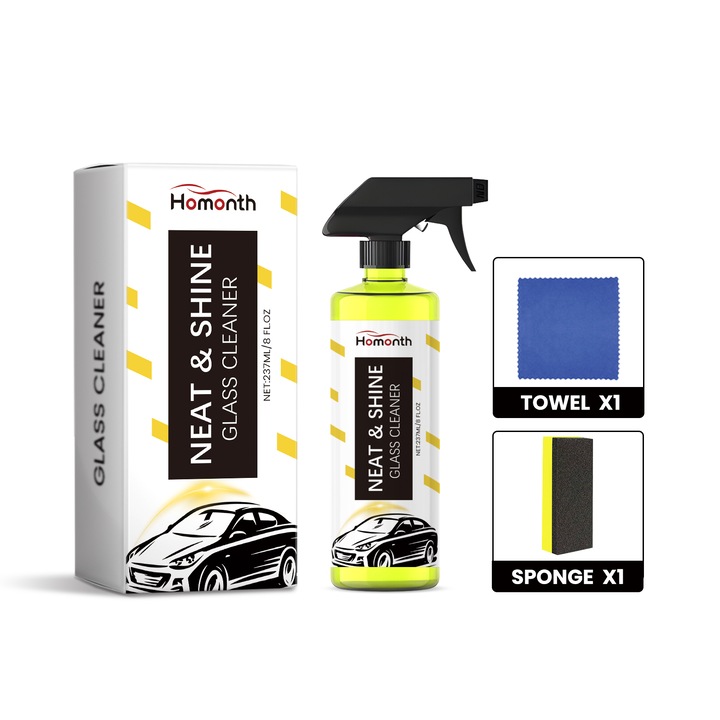 Комплект от 3 автомобилни козметични препарата за почистване на стъкла, дезинфекция, защита от дъжд и замъгляване