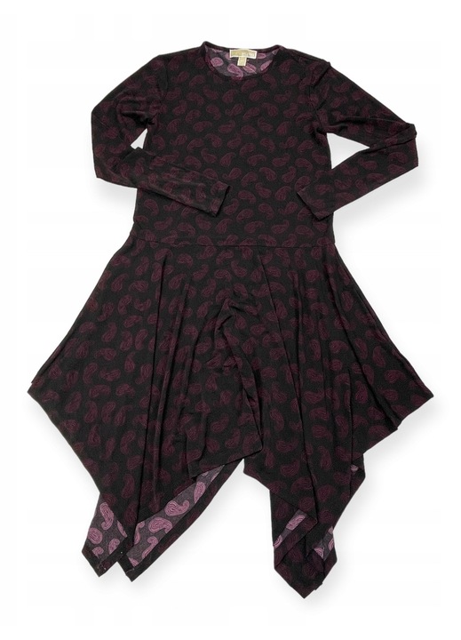 Rochie dama Michael Kors, maneca lunga, poliester-elastan, negru, S INTL