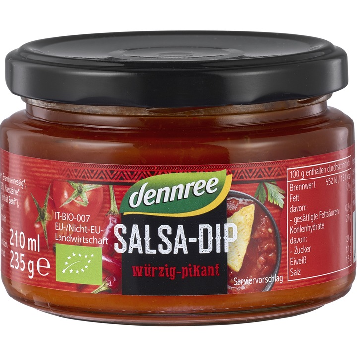 Sos Bio Picant Tortilla Salsa Dip Mexican Dennree 235 g
