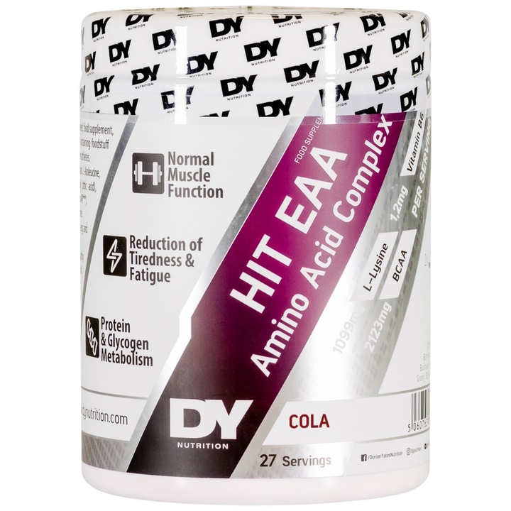 Хранителна добавка Dorian Yates Nutrition HIT EAA High-Intensity Training Essential Amino Acid Complex, Кола, 360 грама