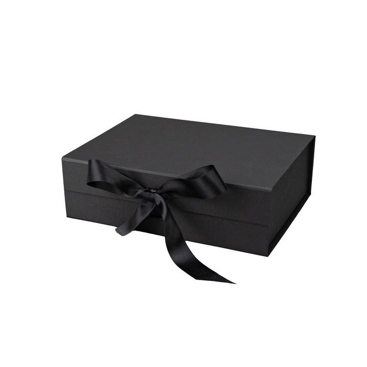 Кутия Office 1 Gift Box, с магнитно затваряне, сгъваема, 26 х 23 х 9.5 cm, черна