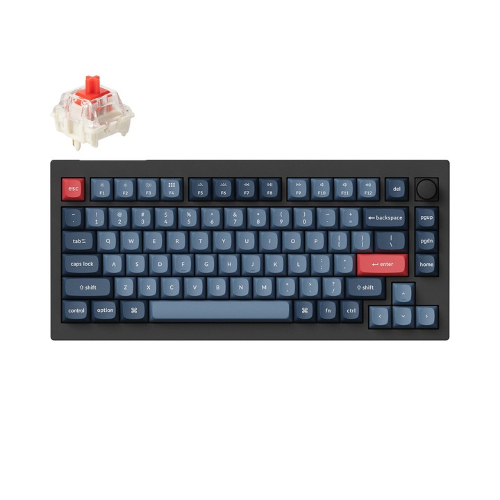 Клавиатура Механична клавиатура Keychron V1 MAX QMK 75% Carbon Black - Wireless V1M-D1