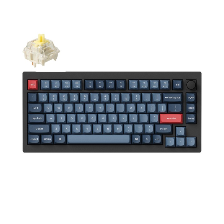 Клавиатура Механична клавиатура Keychron V1 MAX QMK 75% Carbon Black - Wireless V1M-D4