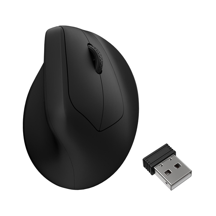 Mouse ergonomic Keychron M5 Wireless 8K Polling Rate, Negru