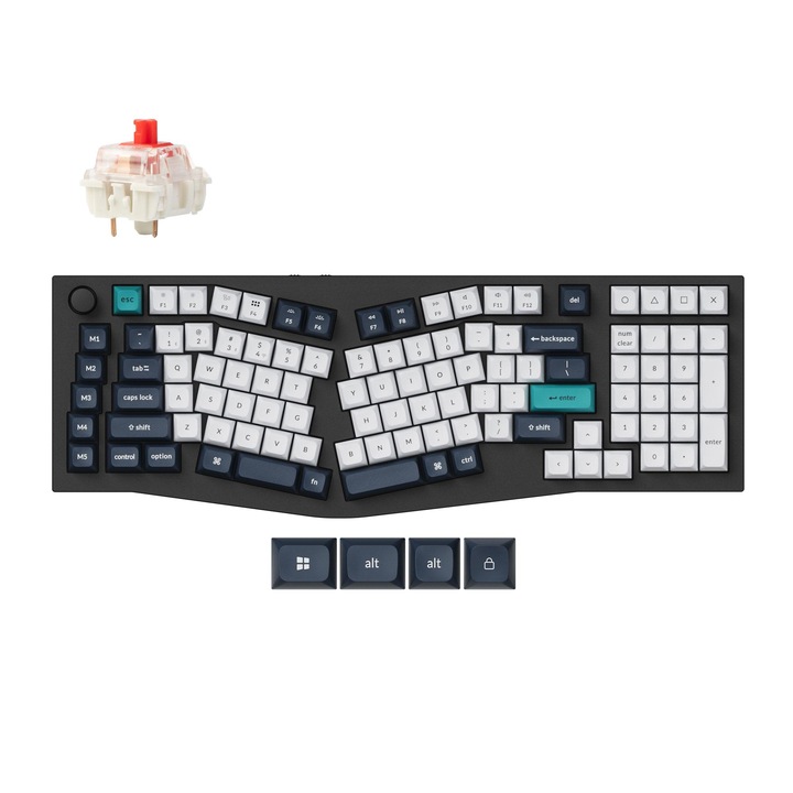 Клавиатура Механична клавиатура Keychron Q13 Max Carbon Black - Wireless, Jupiter Red Q13M-M1