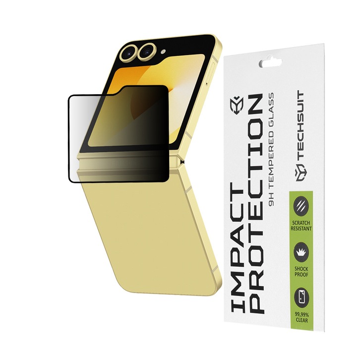 Стъклен протектор за Samsung Galaxy Z Flip6 - Smartphosis Privacy - Черен