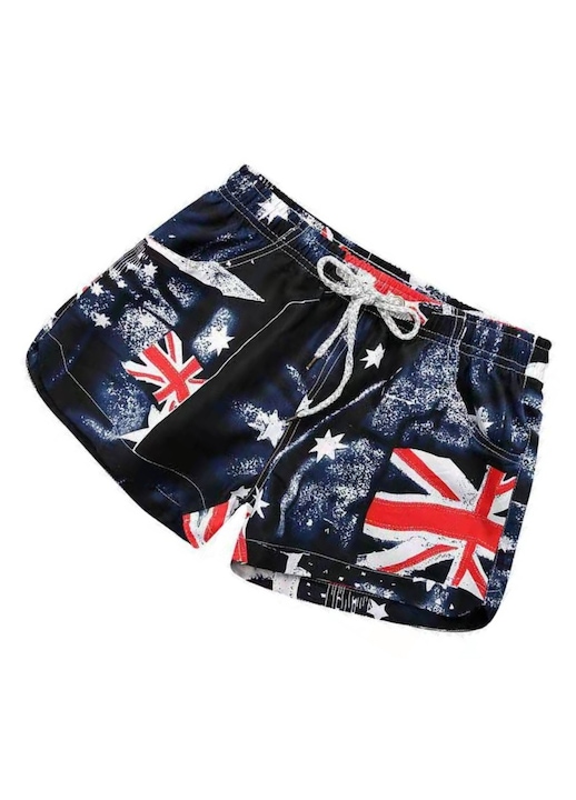 Pantaloni scurti de baie tip sort, cu imprimeu, femei, uscare rapida, marime XL, Material poliester, confortabil si respirabil, talie elastica, potrivit pentru mai multe ocazii, Pantaloni scurti de plaja de vara