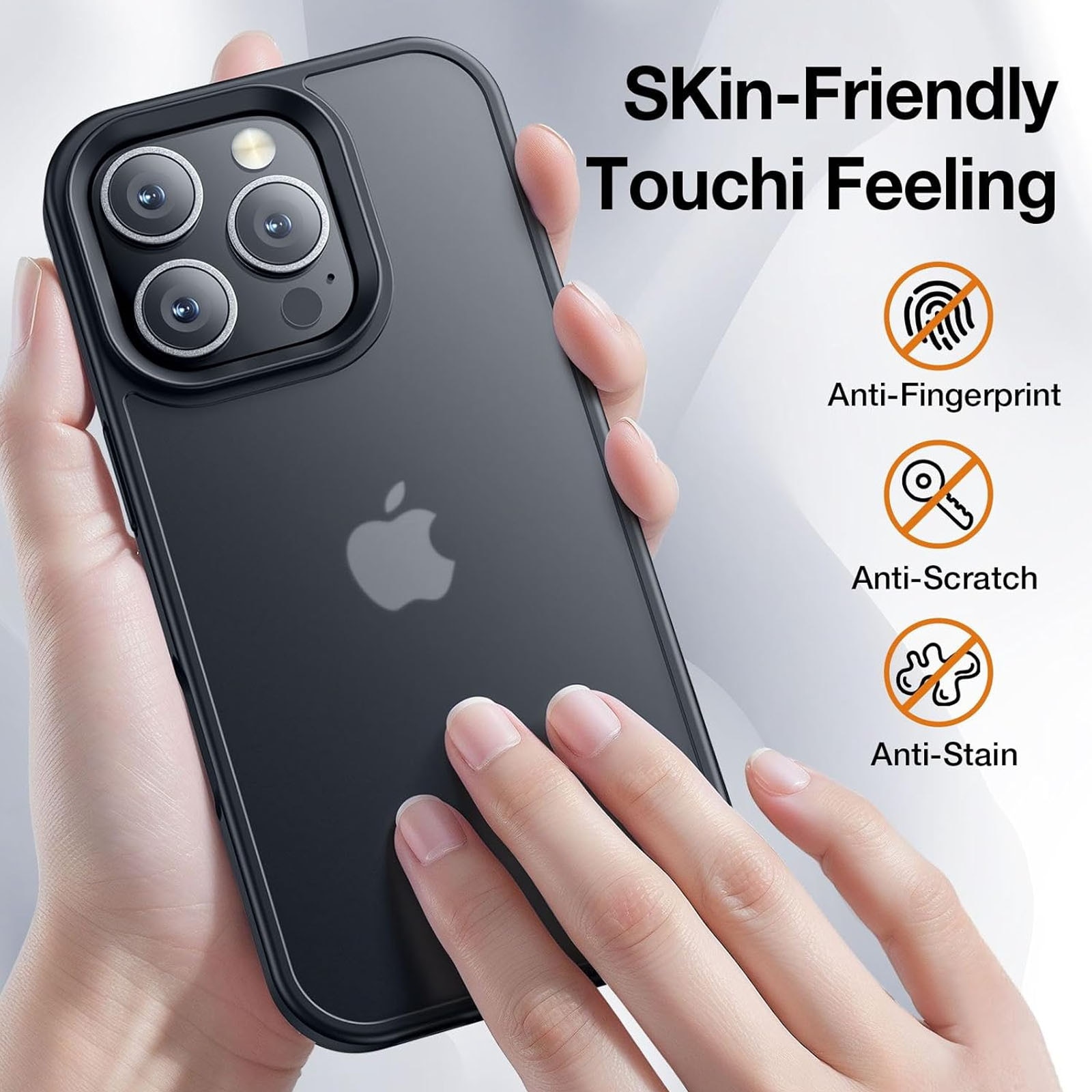 Husa telefon compatibila iPhone 16 plus, Hggzeg, Husa protectie, Rezistent la cadere, Design ultra slim, Antizgarieturi si rezistent la socuri, Moale, Protectie Camera, Decupaje Precise, Design mata, PC/TPU, Negru
