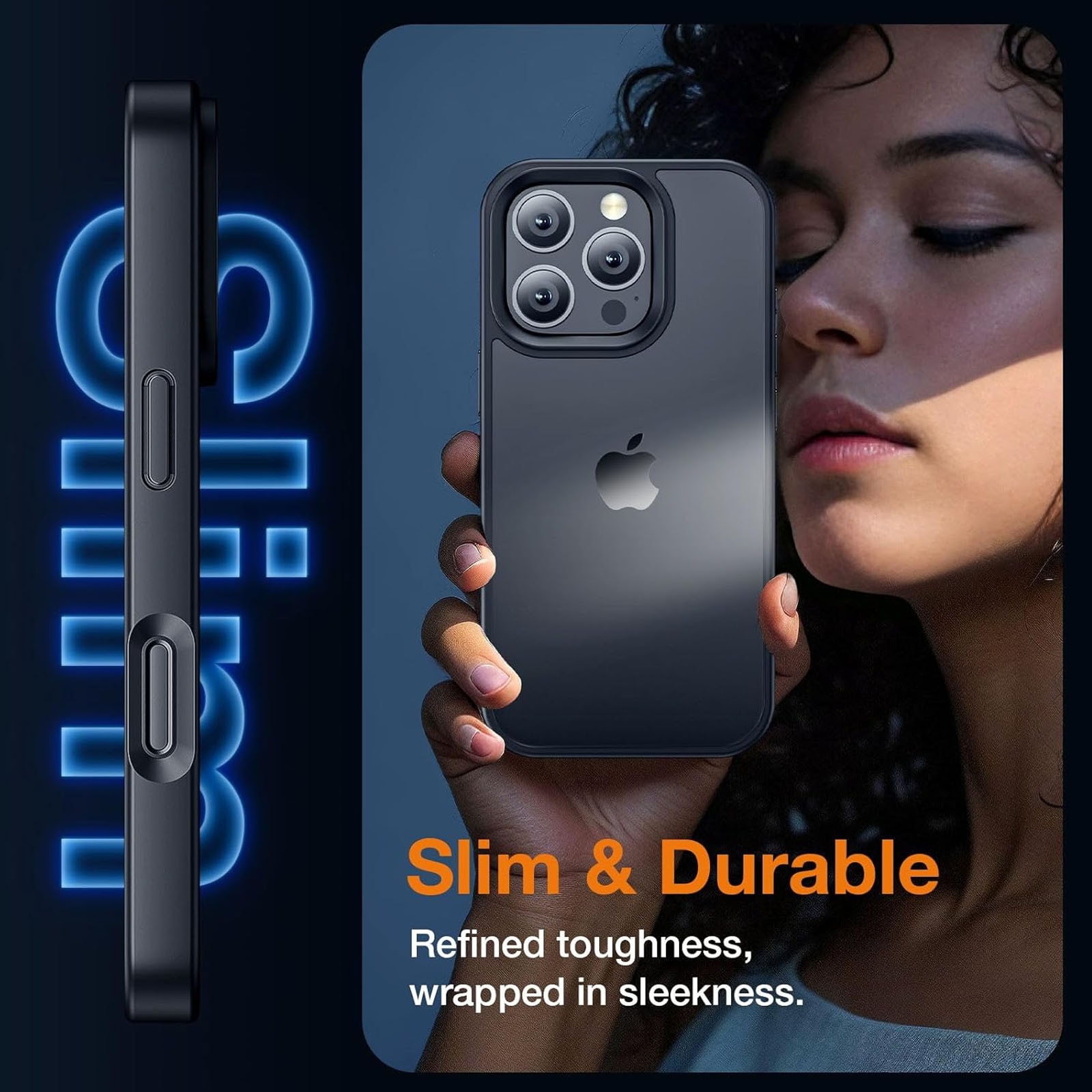 Husa telefon compatibila iPhone 16 plus, Hggzeg, Husa protectie, Rezistent la cadere, Design ultra slim, Antizgarieturi si rezistent la socuri, Moale, Protectie Camera, Decupaje Precise, Design mata, PC/TPU, Negru
